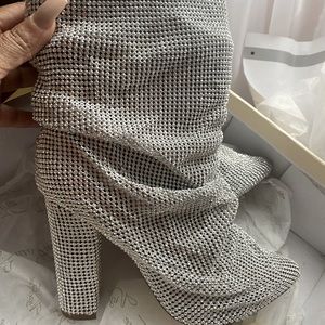 These were hard to go over my wide heel.